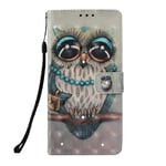Samsung Galaxy A21s Case Glitter Shockproof Full Protection Bookstyle Leather Wallet Flip Folio Cover With Magnetic Closure Kickstand Phone Case for Samsung A21s Phone Case Bling, Owl