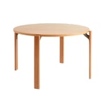 HAY - Rey Table Golden waterbased lacq. beech frame, 128xH74,5 Golden waterbased lacquered Tabletop - Matbord