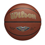 Wilson Ballon de Basket TEAM ALLIANCE, NEW ORLEANS PELICANS, intérieur/extérieur, cuir mixte taille : 7