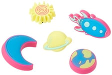 Crocs Unisex's Lights Up Neon Planets 5 Pack Shoe Charms, One Size