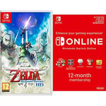 The Legend Of Zelda: Skyward Sword (Nintendo Switch) + Online Membership - 12 Months (Download Code)