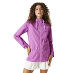 Regatta Womens Waterproof Jacket Bayletta Full Zip Hooded Rain Coat, RadiantOrchi, 14 EU