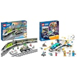 LEGO 60337 City Express Passenger Train Set, Remote Controlled Toy, Gifts & City Mars Spacecraft Exploration Missions 60354 Toy Building Kit