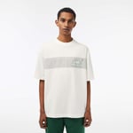 T-shirt homme Lacoste oversize fit imprimé inspiration tennis Taille 4XL Blanc