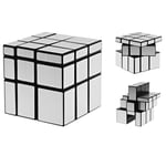 Mirror Cube Puzzle 3x3, Miroiterie Speed Puzzle Cube, Speedcubing Puzzle 3D, Cube de Vitesse Lisse Facile à Tourner en Argent, Cadeau Jouet Casse-tête pour Enfants et Adultes