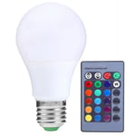New E27 Dimmable Rgb Led Light Color Changing Bulb With Remote C White 5w