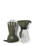 Army Leather Heli Ski - 5 Finger *Villkorat Erbjudande Accessories Gloves Grön Hestra