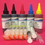 Set Refilable Empty Reset Cartridges 500ml Ink For Canon Pixma MG 5550 MG5550
