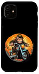 Coque pour iPhone 11 singe moto / motocycliste singe