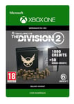 Code de téléchargement Tom Clancy's The Division 2 Pack de 1050 Crédits Premium Xbox One