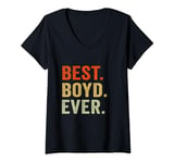 Womens Cute Best Boyd Ever Name Boyd Personalized V-Neck T-Shirt