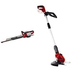 Einhell Power X-Change 36V Cordless Hedge Trimmer - 65cm (26 Inch) Cutting Length & Power X-Change 18V Cordless Strimmer - 24cm Cutting Width,GE-CT 18 Li Solo Lawn Trimmer