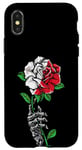 Coque pour iPhone X/XS Rose de Malte avec squelette de drapeau de Malte Racines Souvenir de Malte