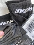 Nike Jordan Socks Size 6.5-9 Kids Black Ankle Logo 6 Pair