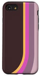 Coque pour iPhone SE (2020) / 7 / 8 Motif rayé marron rétro moderne du milieu du siècle