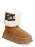 St. Moritz Bootie Shoes Boots Ankle Boots Ankle Boots Flat Heel Beige Steve Madden