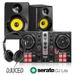 DJ Kit with Hercules Inpulse 200 MK2 Controller, SMN40B Monitors & Headphones