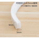 10m Borstlist Självhäftande Dörr Fönster Tätningslist Dörr Fönster Vindtät Dammljudisolering List Packning Hem 9*5mm white