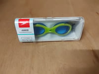 SPEEDO BIOFUSE JUNIOR KIDS SWIMMING GOGGLES - 6 TO 14 YEARS - LIME/BLUE