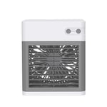 Mini Air Conditioner Portable, Air Cooler Rechargeable, Evaporative Air Cooler, Table Air Cooling Fan & Humidifier & Purifier with 3 Wind Speed for Home Bedroom Office Outdoor, White