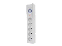 Armac Z5 - Överspänningsskydd - Ac 250 V - 2500 Watt - Utgångskontakter: 5 - 3 M Sladd - Grå