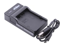 vhbw Chargeur USB de batterie compatible avec Panasonic Lumix DMC-G1, DMC-G1K, DMC-G1W, DMC-G2 batterie appareil photo digital, DSLR, action cam