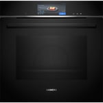 Siemens iQ700 Electric Single Oven with Steam Function - Black HS758G3B1B