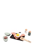 Eggs And Bacon Tray Toys Toy Kitchen & Accessories Toy Food & Cakes Multi/patterned Magni Toys
