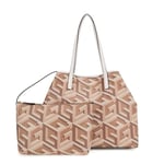 GUESS Vikky Large Tote, Bag Women, Taupe Logo, Taille Unique