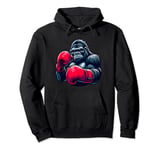 Funny Gorilla Boxing Gloves Graphic Animal Lover Training Pullover Hoodie