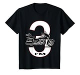 Youth I'm 3 old age 3th Birthday 3 years, cute motorbike for kids T-Shirt