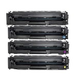 Canon 054H toner Set BK/C/Y/M (10700 sidor). Kompatibla (ej Canon original) tonerkassetter.