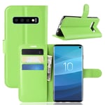 Custodia® Flip Wallet Case for Samsung Galaxy S10 (Green)