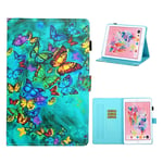 iPad 10.2 (2019) stylish patterned leather flip case - Colorful Butterflies
