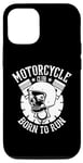 Coque pour iPhone 14 Moto Club Born To Run Vintage Biker Rider
