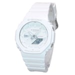 Casio G-Shock Tone-on-Tone White Carbon Core Guard GA-2100-7A7 200M Mens Watch