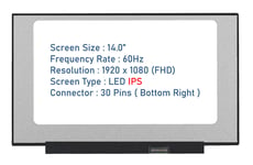 REPLACEMENT 14.0'' LED LCD FHD AG SCREEN FOR ACER SWIFT 1 SF114 32 P5ZP