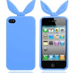Apple Funny Bunny (blå) Iphone 4/4s Silikonskal
