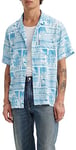 Levi's Men's The Sunset Camp Shirt, 501 Day Collage Swedish Blue, S