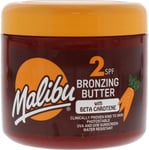 Malibu Sun SPF 2 Bronzing Fast Tanning Body Butter 300 ml (Pack of 1), Brown 