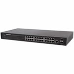 Intellinet 24-Port Network Switch, 24-Port (RJ45), Rackmount, Gigabit,