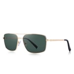 Men Classic Rectangle Sunglasses Aviation Frame HD Polarized Sun glasses For Mens Driving UV400 Protection C04G15 Polarized