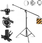 Support D'Éclairage,Pied De Lampe De 400Cm Avec Bras De Maintien 186Cm Trépied De Lampe Avec Sac De Sable Robuste Trépied Photographique Pour Boîte À Lumière Monolight Ring Light