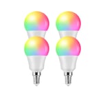 WiFi Smart Light Bulb,E14 6W LED Light Bulb Color Changing Dimmable 2700K-6500K,Compatible with Alexa and Google Home Assistant,No Hub Required