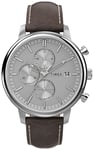 Timex TW2U38800 Chicago Chrono 45mm Silver-tone Case White Watch