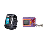 Digimon Vital Bracelet | Interactive Fitness Tracker Watch with Step Counter, Colour Black & Bandai DigimonX (Purple & Red) - Virtual Monster Pet by Tamagotchi