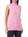United Colors of Benetton Women's Cycling Jersey S/M 108AE200J Sleeveless, Pink red Stripes 903, XS
