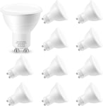 Eastiya GU10 LED Bulbs Cool White 6000K, 5W LED Spotlight Bulbs 40W Halogen 120°