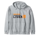Dog Cat Lover I Smell Unconditional Love And The Litter Box Zip Hoodie