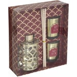 FÉÉRIE LIGHTS & CHRISTMAS Coffrets 2 bougies et diffuseur 100 ml - Longueur 16,5 x Profondeur 6 Hauteur 19,6 cm Rouge